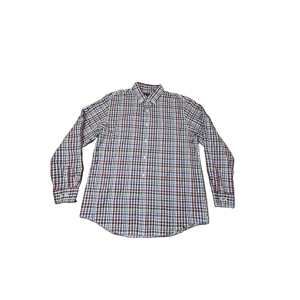 Club Room Button Up Shirt Men’s Large Long Sleeve Multicolor Plaid